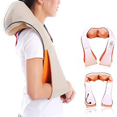 Colete massageador shiatsu para pescoço com pulso elétrico e Infravermelho