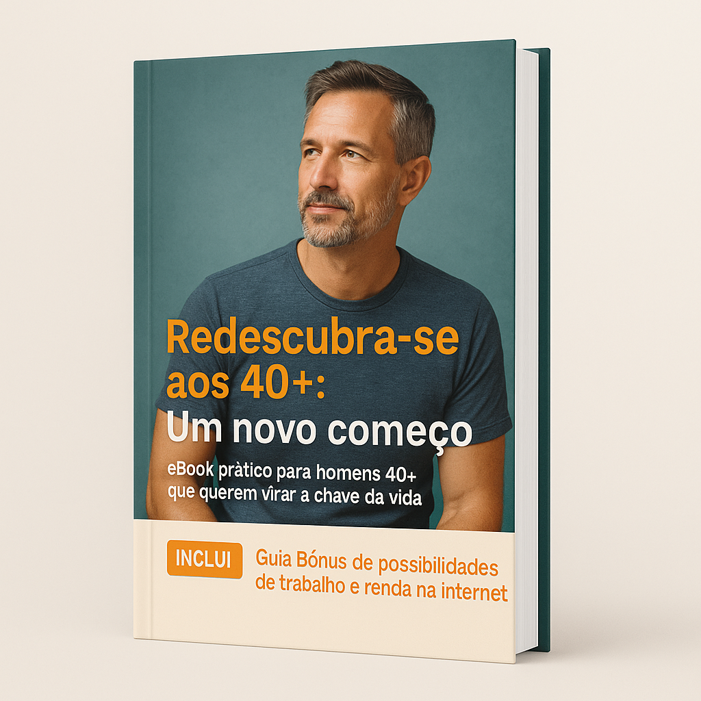 Mockup do eBook Redescubra-se aos 40+